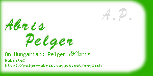 abris pelger business card